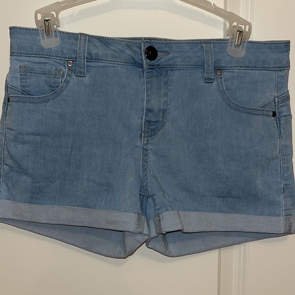 Juniors Wax Jeans faded Denim Mid-rise Shorts size Small - Picture 1 of 5
